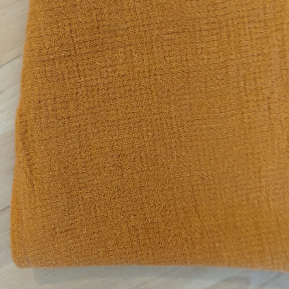 Long cotton scarf light rust color